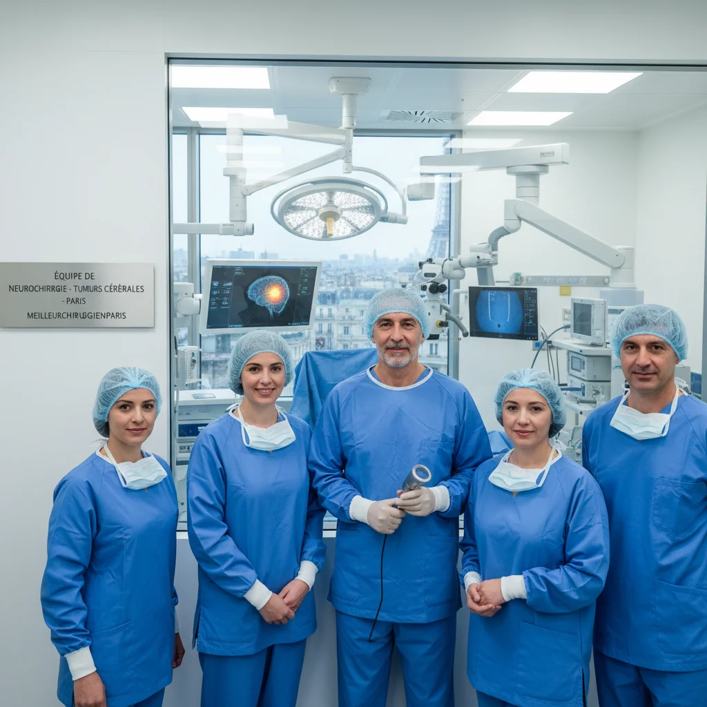 Équipe de neurochirurgie spécialisée dans les tumeurs cérébrales à Paris